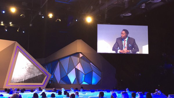gulftoday's tweet photo. #NdabaMandela:"We need to understand the goals we're trying to achieve.The real battle is inside of us".#IGCF16 https://t.co/cyh8ontxQb