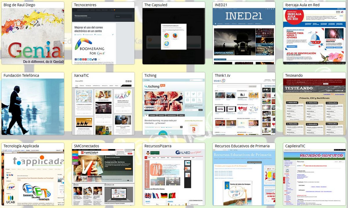educaINTEF's tweet photo. +50 páginas Web #blogs de interés educativo https://t.co/uryIFKjB9D https://t.co/BlSIECjKlW