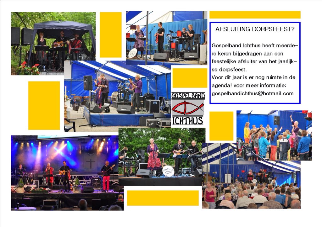 Feest in de tent?
facebook.com/gospelband.ich…