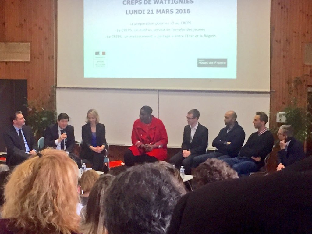Visite ce matin du CREPS de #Wattignies avec notamment <a href="/GaelQuerin/">Gael Querin</a> <a href="/Decathlonien/">Romain Martin</a> Jérémy Monnier, Jessica Cérival