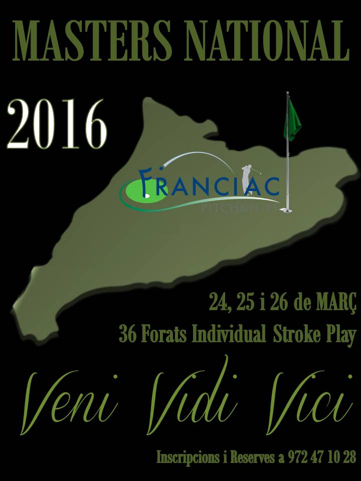 Aquest cap de Setmana juguem el Masters National Franciac... mes informació a 972 47 10 28