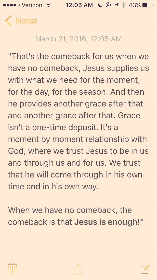 CLeppink4's tweet image. Really good stuff from @louiegiglio that I read tonight!! Please take some time to read this! #JesusIsEnough