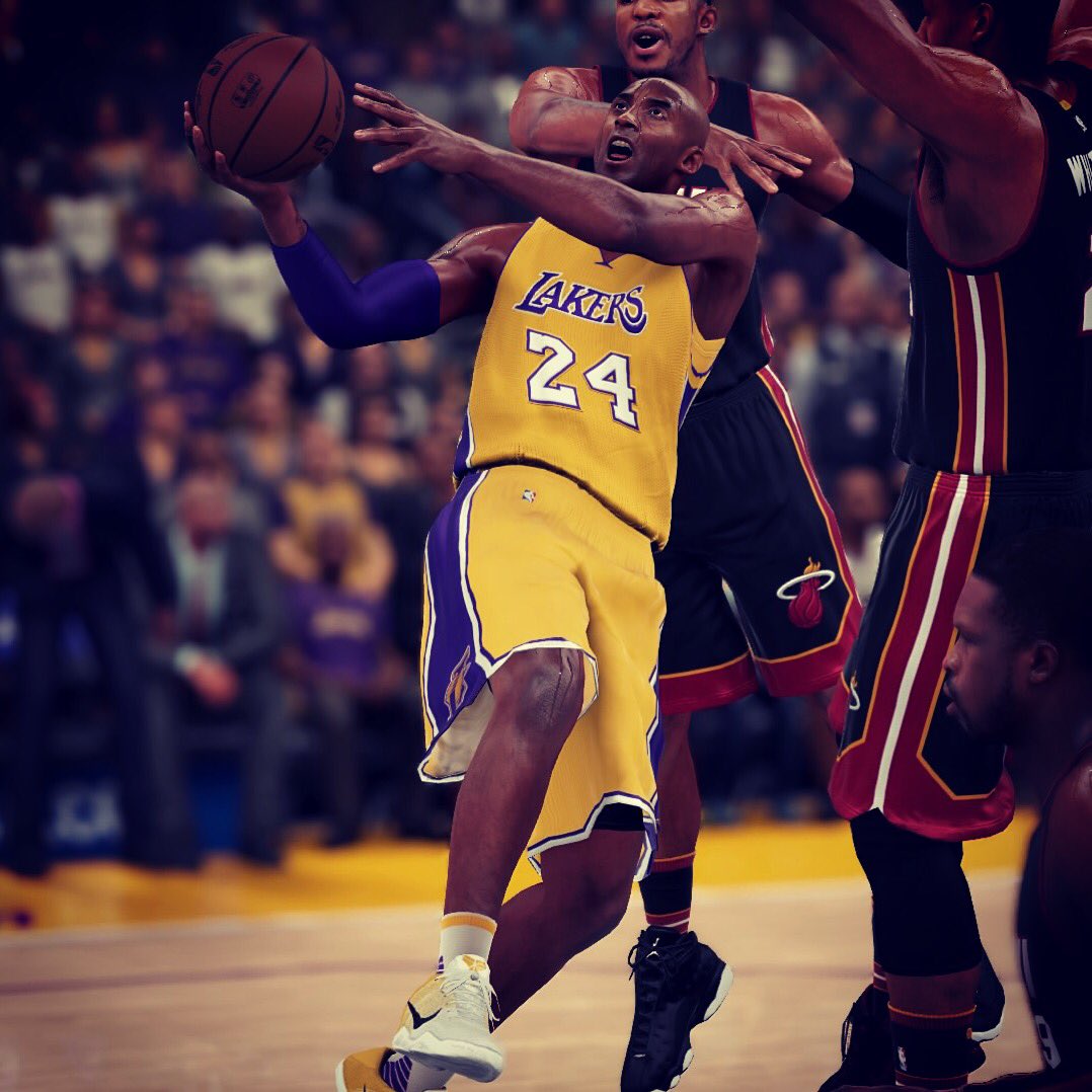 Nba32k's tweet photo. Touch loss today by the @MiamiHEAT falling to the Lakers 97-85 on Mamba's 25p. https://t.co/y25T3id39r