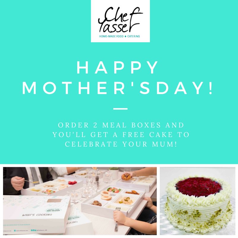Chefyasser_UAE's tweet photo. Make this day extra special with our amazing #MothersDay promotion. #Cake #ArabicCuisine #Delivery #WhatsCookingUAE https://t.co/oc2AcObH1q
