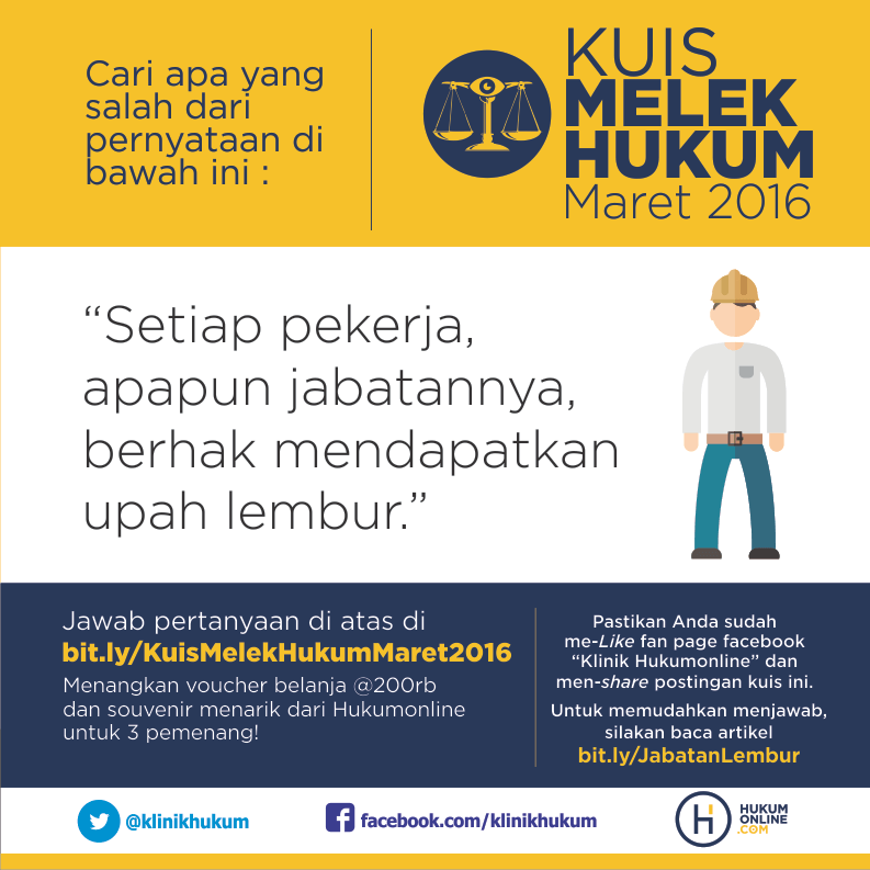 #KuisMelekHukum ini akan ditutup Jumat, 25 Maret 2016 pukul 16.00 WIB. Selengkapnya, liat poster ini yaa
