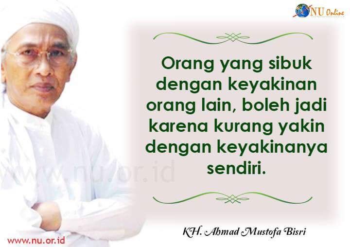 agussari's tweet photo. Orang yg sibuk dengan keyakinan orang lain, boleh jadi karena kurang yakin dg keyakinannya sendiri - @gusmusgusmu https://t.co/6gCDuCfr2i