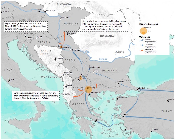 Over 43,000 refugees now stranded in Greece &amp; people increasingly turning to illegal means: bit.ly/22kF1KY