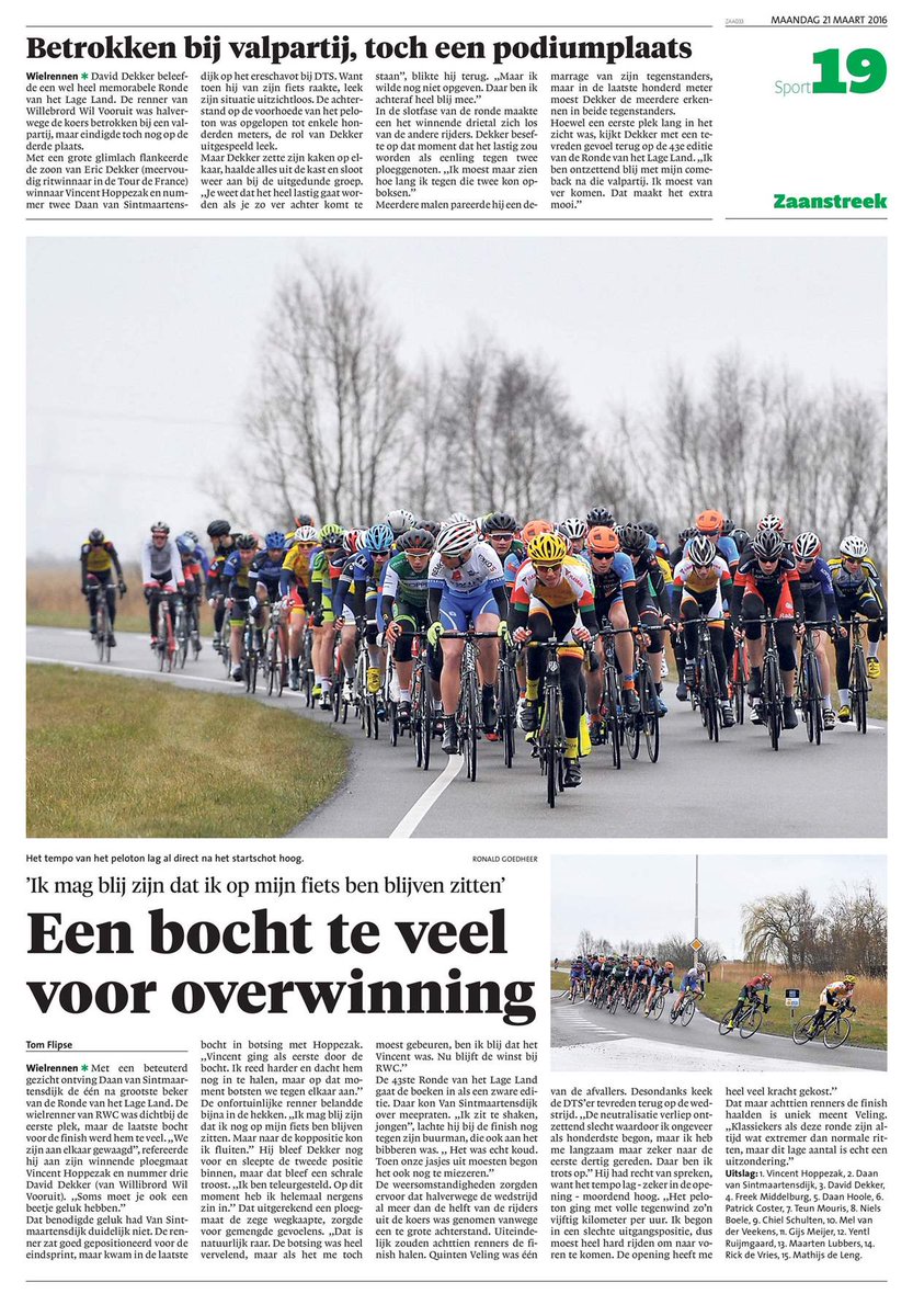 RondevhLL's tweet photo. Een mooi verslag in @DagbladZaan maandag 21 maart! https://t.co/mKzmFXldZe