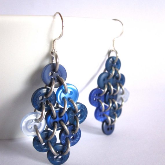 preciously4u's tweet photo. Blue Diamond Earrings - Upcycled Buttons on Etsy https://t.co/ukXH9CtVKy #fashion #jewelry #buttonearring https://t.co/pPQnvLz4kh