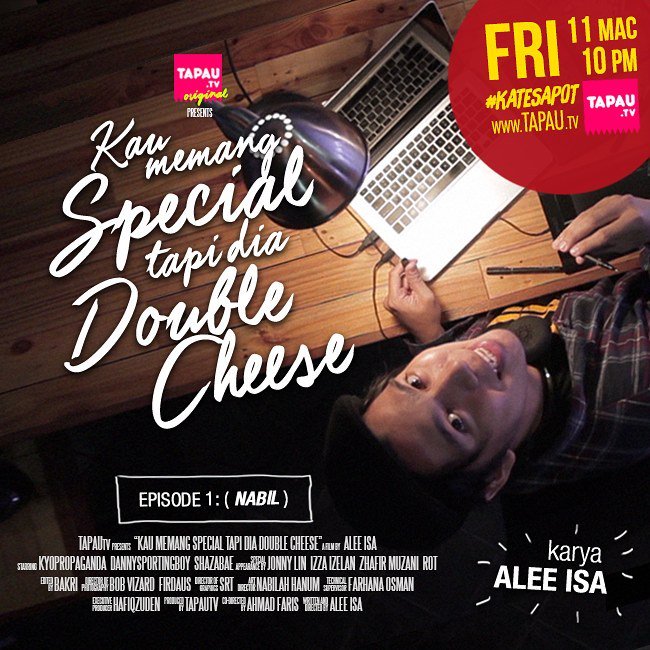Jenn_Thompson's tweet photo. .@Tapautv X @ahleeisa #KauMemangSpecialTapiDiaDoubleCheese
Ep1: https://t.co/4rlLVCFFlY
Ep2: https://t.co/t1C3rZY6fS https://t.co/elJTil5nfI