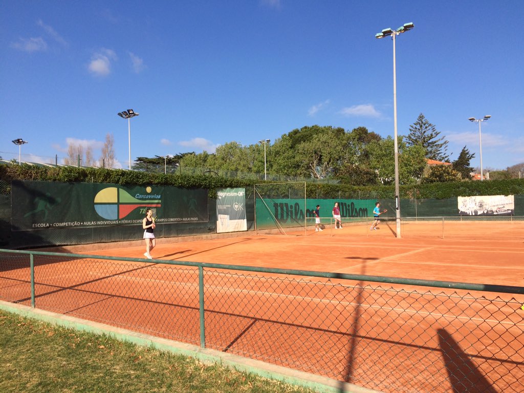 Lovely weather in Lisbon as the 2s and 3s tour continues #blueskiesfordarkblue @algarveopen