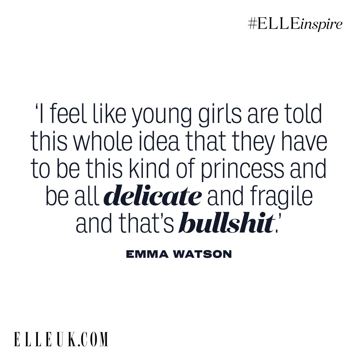 ELLEUK's tweet image. 'I feel like young girls are told this whole idea that they have to be this kind of princess...' #ELLEinspire
