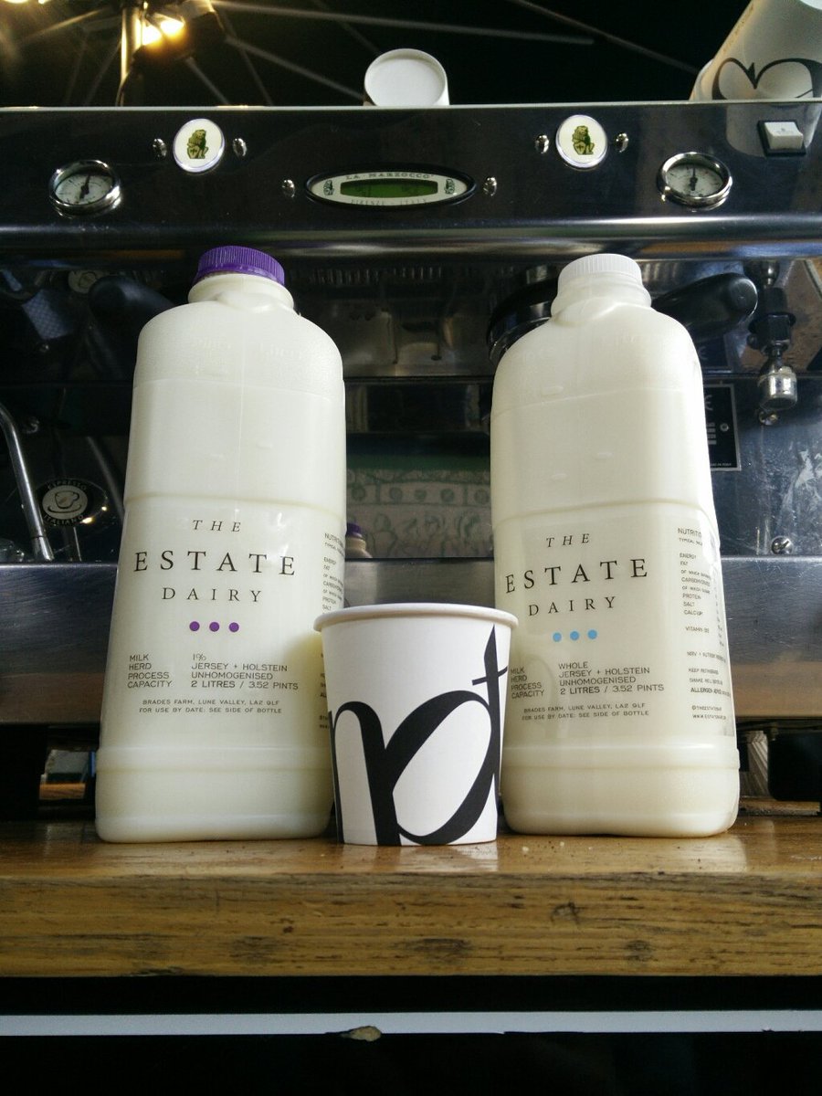 To all milk and milky Coffee lovers! We would like to introduce you to <a href="/theestatedairy/">The Estate Dairy</a> our new supplier!