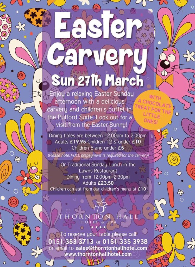 Not long to go until Easter Sunday. Join us for an Easter Carvery or traditional Sunday lunch #Easter