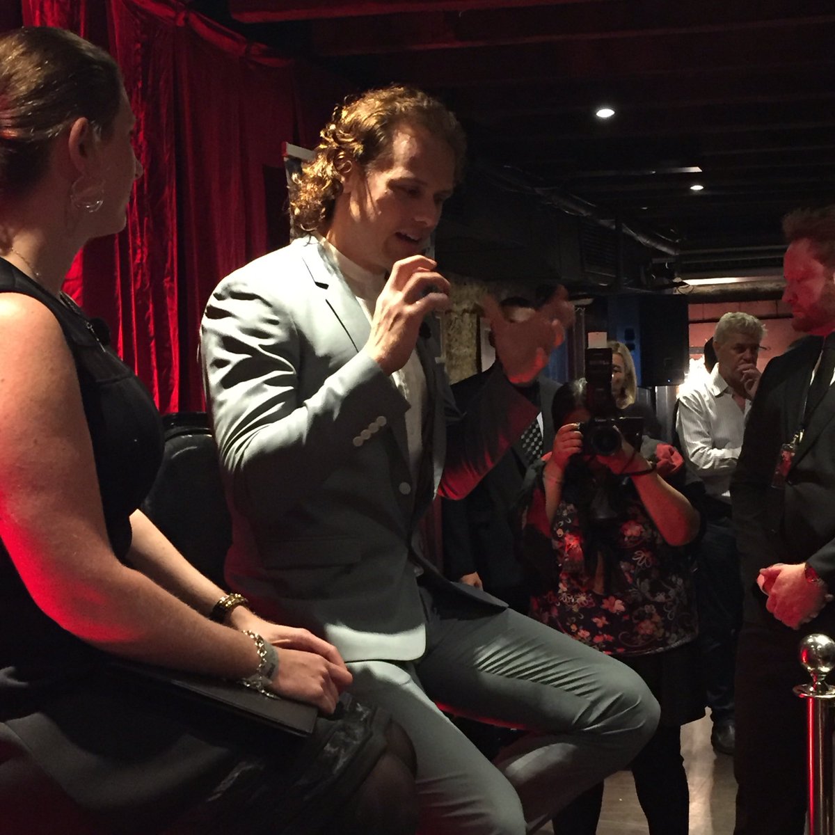 Outlander_World's tweet photo. TY for sharing them 😍 @AngelaTsoukalas:A few more pics of @SamHeughan 💕💕I was lucky to be so close!!! #samdownunder https://t.co/nojnSMpwvU