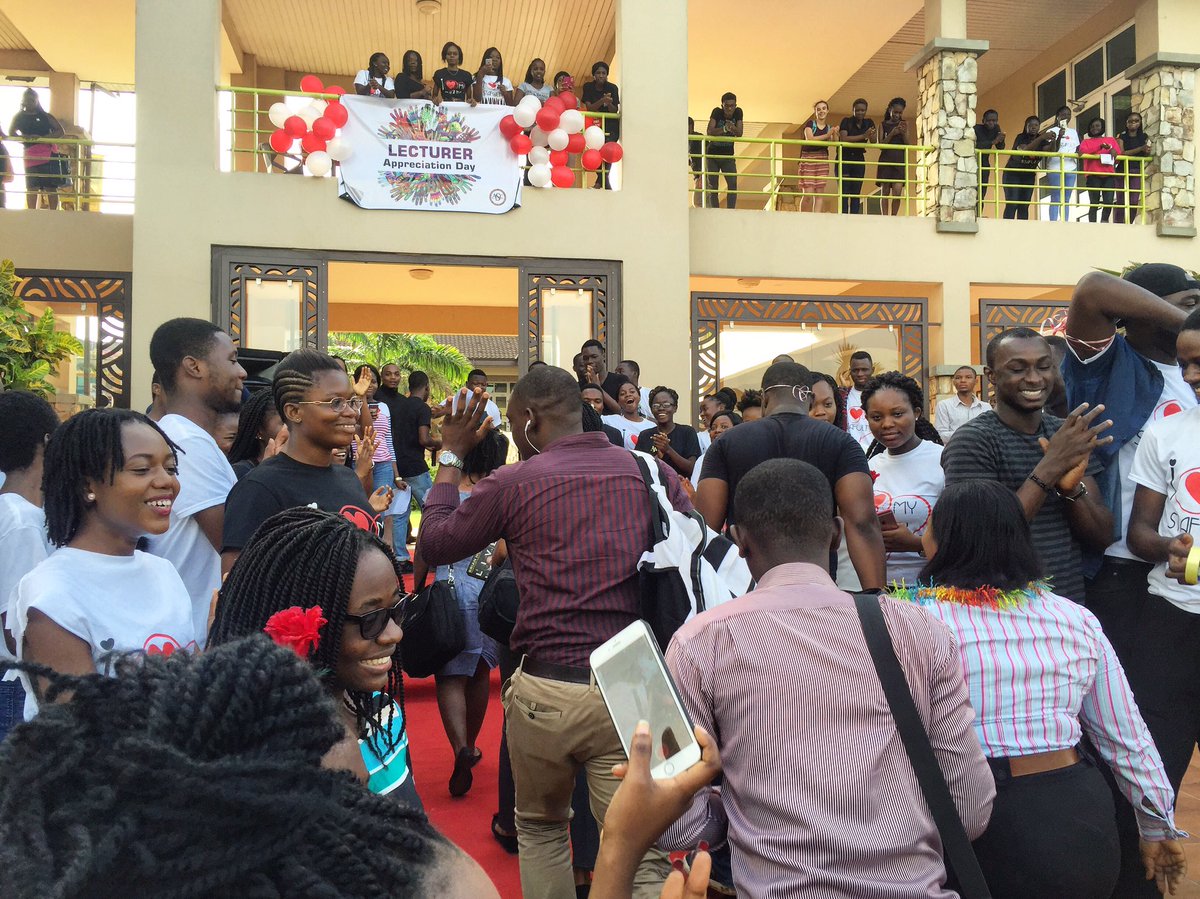 Ashesi's tweet photo. Students celebrated staff and faculty this morning, for their work and efforts towards their growth #atAshesi. https://t.co/gP4G18noKF