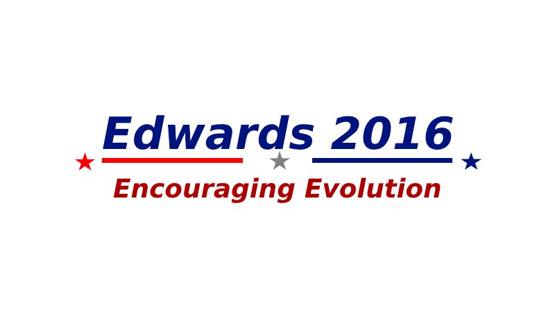 Edwardss2016's tweet photo. Introducing our campaign logo #EncouragingEvolutionEdwaards2016 https://t.co/EPuDpQwd5I