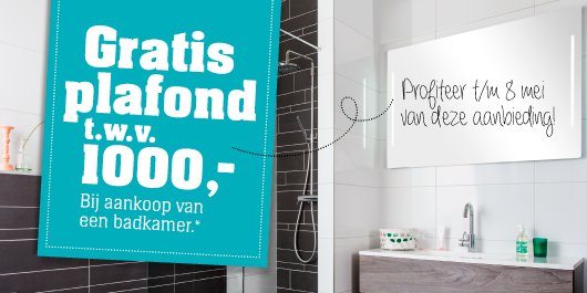 BadinBeeld_nl's tweet image. Gratis #plafond t.w.v. 1000,- bij aankoop van een #badkamer! goo.gl/iyChxa