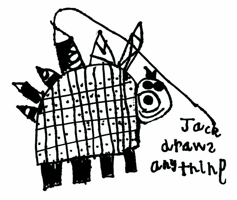 Happy 5th Birthday today to the cheeky, exhausting &amp; wonderful Jack Draws Anything! #jackdrawsanything