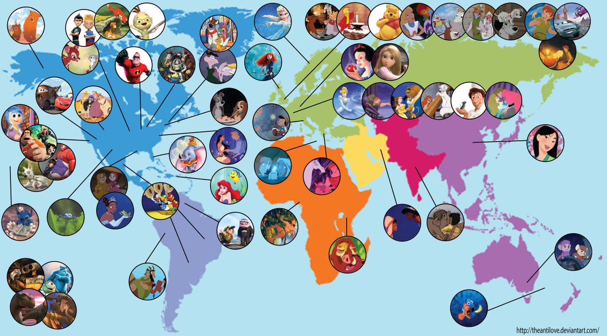 geography_stuff's tweet photo. #map showing origin of popular Disney cartoons https://t.co/c93dxyPtbH