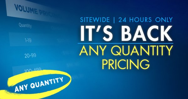 APMEX's tweet photo. Back by popular demand, shop our entire site with any quantity pricing - TODAY ONLY! https://t.co/PzLoeEoBo5 https://t.co/3qx5D6gtZp
