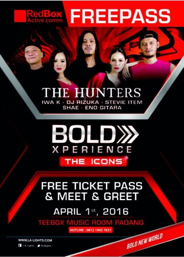 Padang 1 april 2016 ada event keren nih. Ada the hunters nih &amp; kalian bisa dapetin freepass