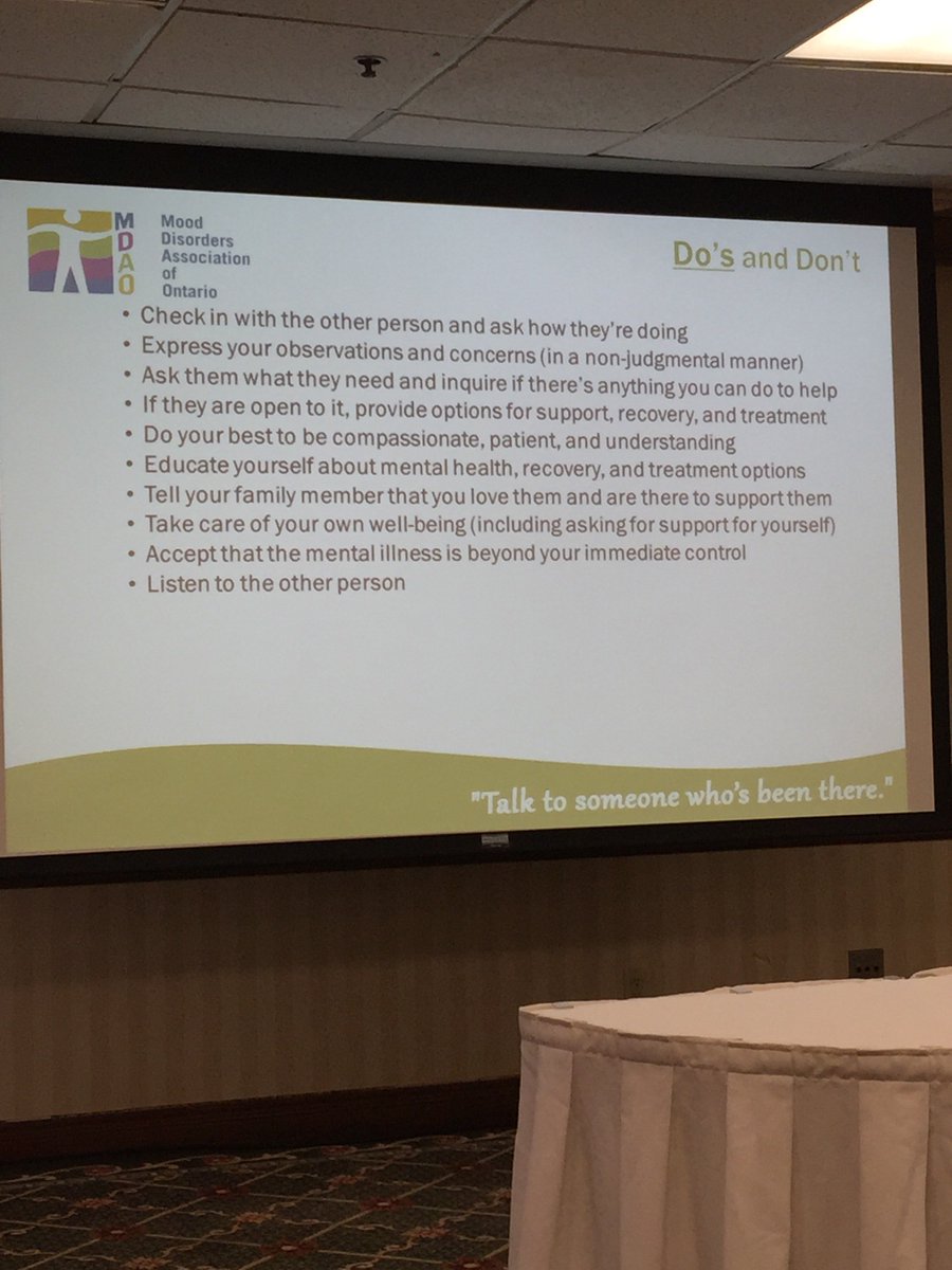 hopeandmemdao's tweet image. Do's and don'ts for #families #mentalhealrh #Recovery @CANBIND @OntarioBrain