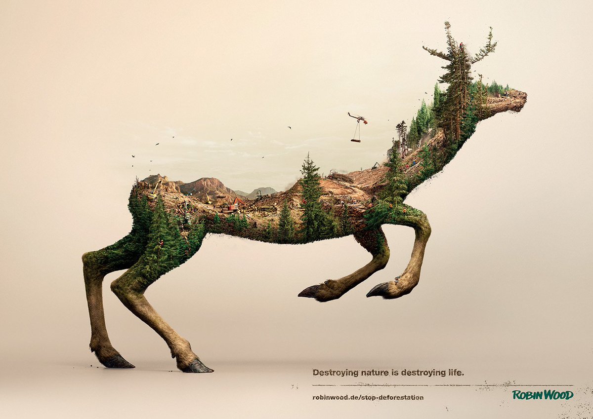 peaxwebdesign's tweet image. Awesome work for the campaign  Destroying Nature is Destroying Life
behance.net/gallery/348533…