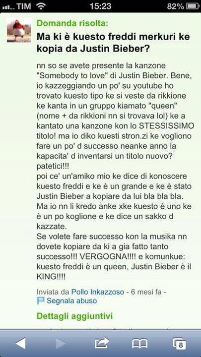 PuffoBrontolone's tweet photo. intanto qualcuno si domanda chi è Freddy Mercury che copia da Justin Bieber. E' il momento di chiudere Internet!! https://t.co/OWP8tTfOsQ