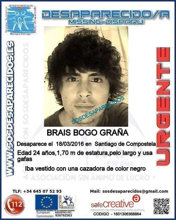 guardiacivil's tweet photo. ¿Has visto a Brais? Ha #desaparecido en Santiago de Compostela. #Colabora
Si lo ves 📞062 / 📞112
Tu RT ayuda https://t.co/6r3aMP2dN1