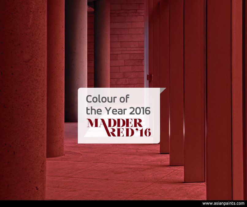 asianpaints's tweet photo. The #ColourOfTheYear– #MadderRed is truer &amp; deeper. This colour has traveled the globe to your home. #ColourNext2016 https://t.co/Npu7agciU6