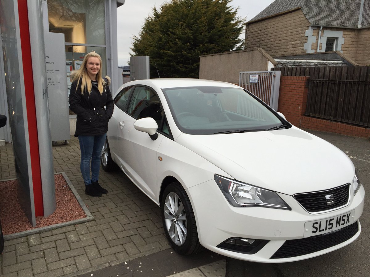 WesternSEAT's tweet photo. A delighted Nicole Thomson with her new car from Pete! Great choice, we're sure you'll love it! #NewCar #SEAT #Ibiza https://t.co/vWtJ9O0wUZ