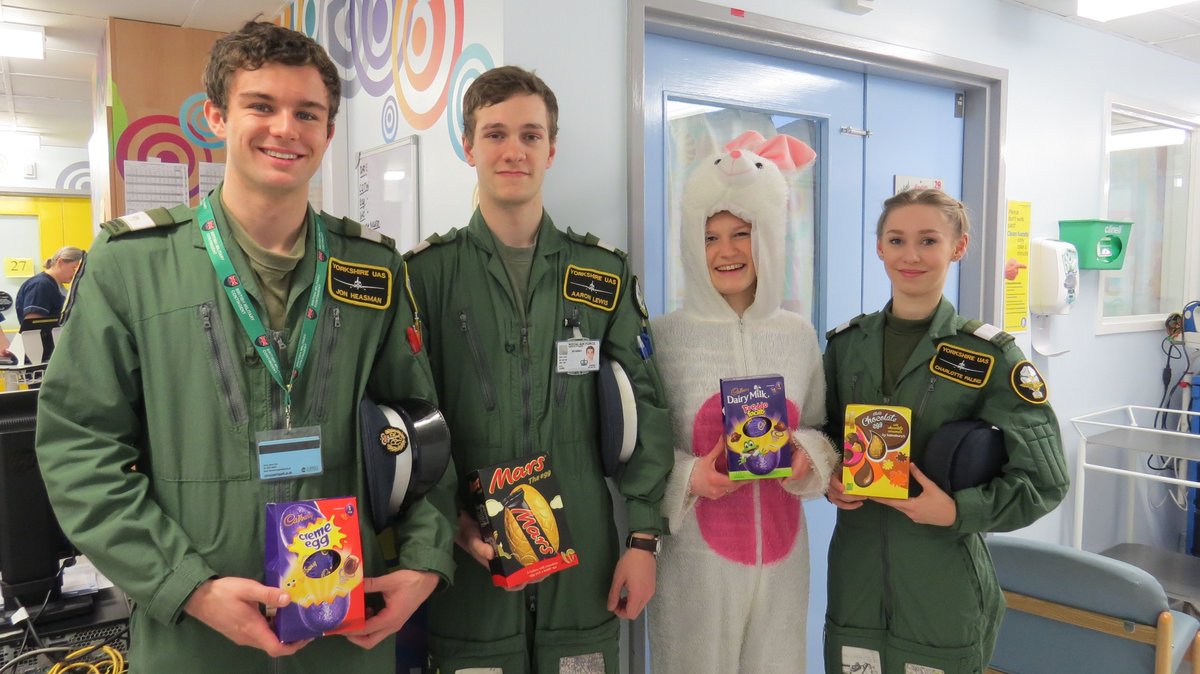 Thank you to #YUAS for kindly donating Easter eggs to the Children's Ward at York Hospital today! @MCOLintononOuse