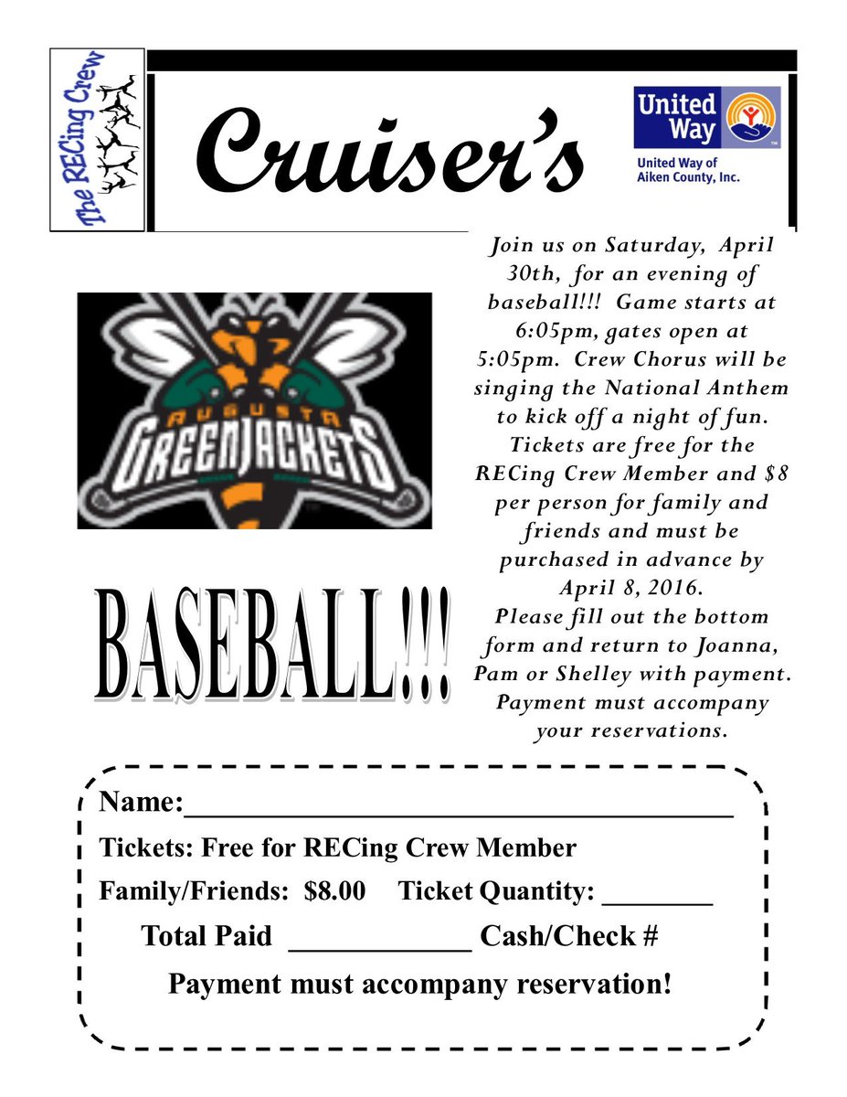 RecingCrew's tweet image. Make sure to RSVP by FRIDAY, April 8th to Joanna jsmith@therecingcrew.com
Crew Chorus will be singing :-)