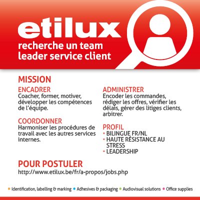 A partager sans modération #Offre #Emploi #Job #Liege #Team #Leader  #CustomerService buff.ly/1o0Zcup