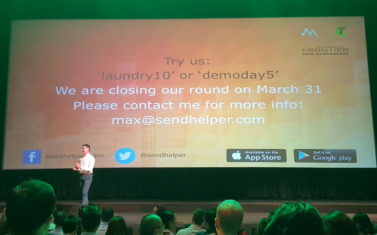 verydeepsleep's tweet photo. Promo code for Sendhelper if you'd like to try their services for the first time. #muruddemo #startup https://t.co/8yn0Ob4VtD