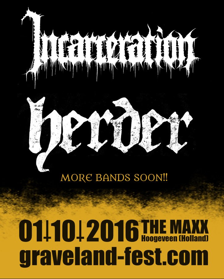 GravelandFest's tweet photo. Next two names for @GravelandFest 2016! #Incarceration and #HERDER #Graveland2016 TICKETS: https://t.co/a0OMEwL2GJ https://t.co/yDA03lRMLl