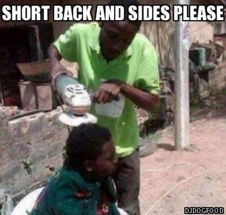 Dean doesn't recommend barbers trying this in the workplace #healthandsafety unicornsolutions.net