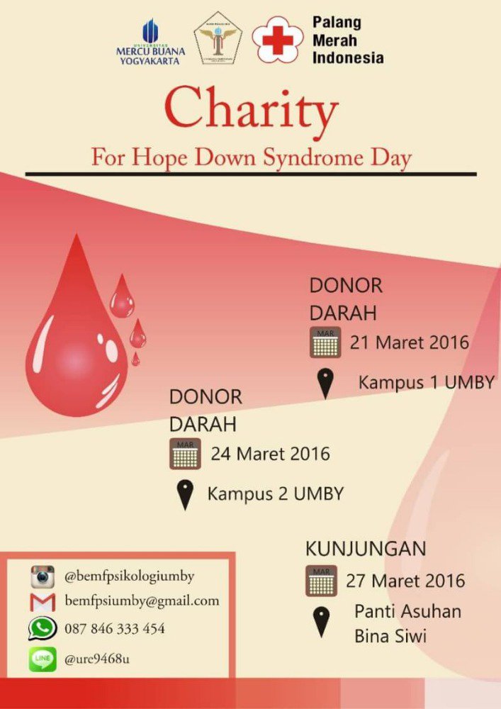 Jangan lupa 24 maret di kampus 2 <a href="/mercubuana/">UMBY</a> Yogyakarta. #Jogja #charity cc  <a href="/JogjaUpdate/">jogjaupdate.com</a>
