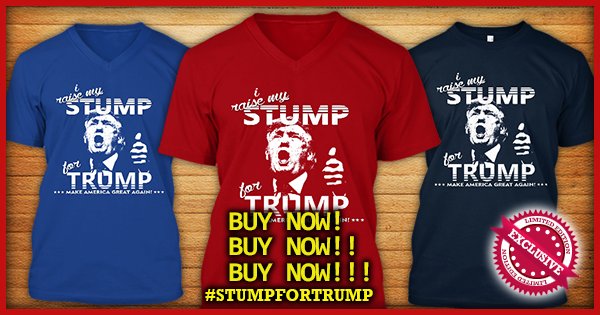 DONALD TRUMP leads through by having a campaign shirt today! teespring.com/stumpfortrump2…
