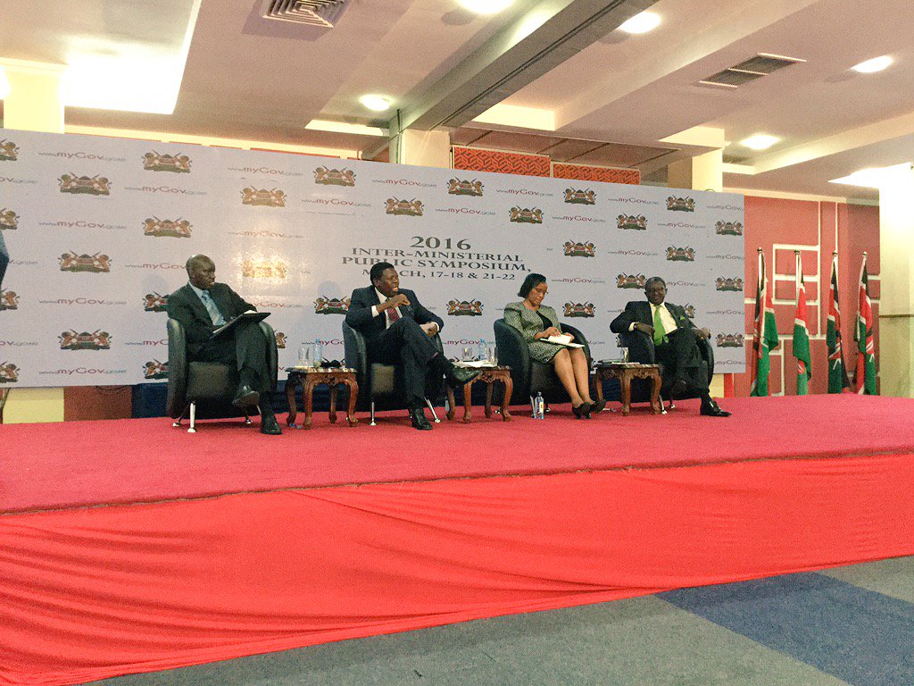 Presenting the Jubilee Government  3years Water &amp;Irrigation Sector achievements at the #GoKSymposiumDay3