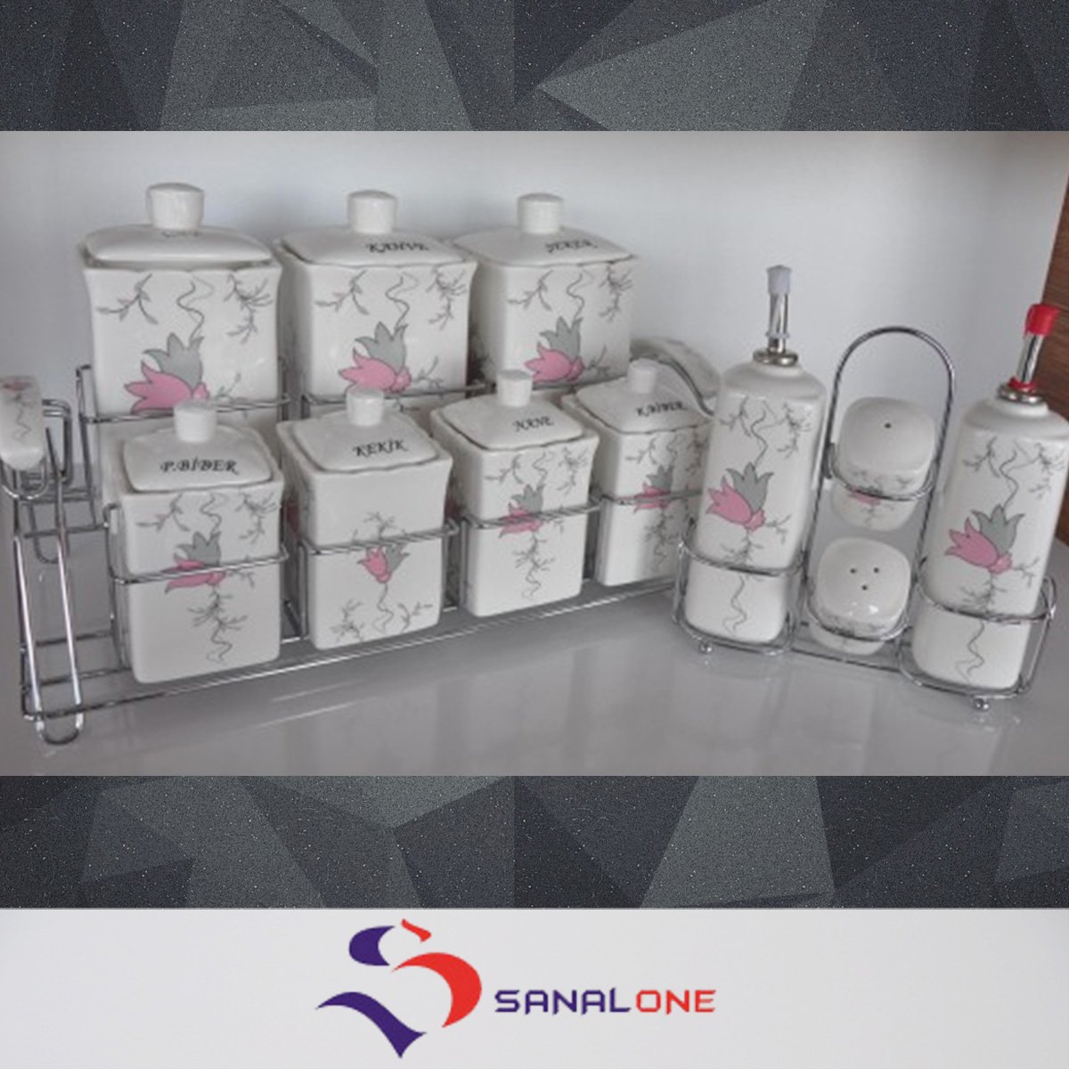 Mutfağınıza güzel yakışacak Lavin #Porselen #Baharatlık 7'li Standlı + #Sosluk #Tuzluk goo.gl/3iuNw2