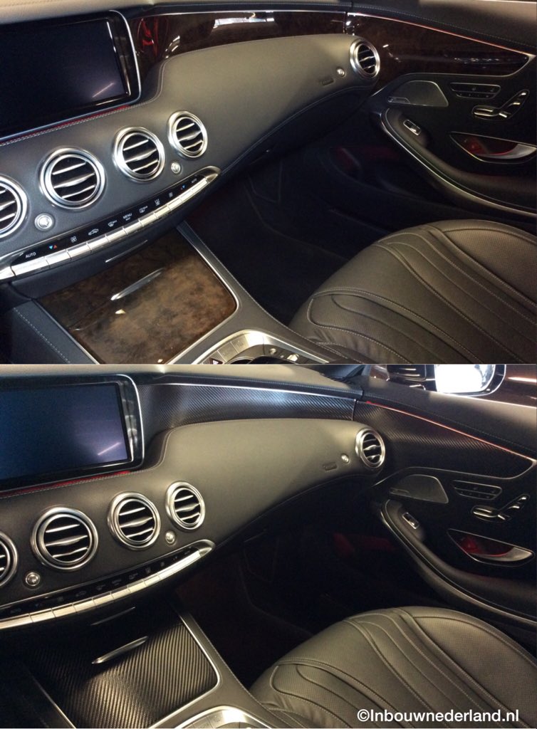 Inbouwnederland's tweet photo. En weer een #dashboard van een #S63AMG Coupe met carbon folie beplakt https://t.co/yIpSiw2q1u