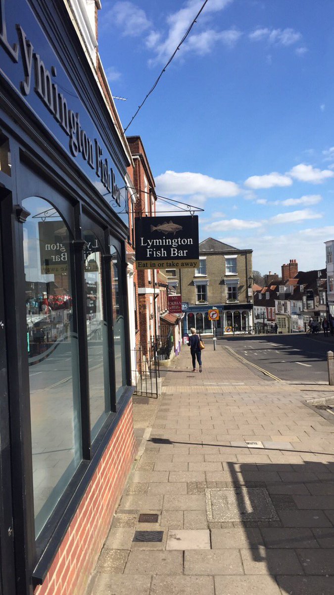 LymFishBar's tweet photo. No better way to start the week than #FishandChips in the sun. #Lymington #fresh https://t.co/34nfTuulHv