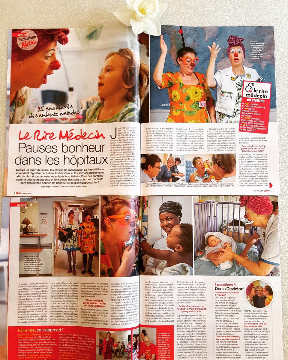 RV vite dans vos kiosques pr découvrir le magnifique reportage consacré à <a href="/RireMedecin/">Le Rire Médecin</a> ds le dernier <a href="/MagazineMaxi/">Maxi Mag</a> !