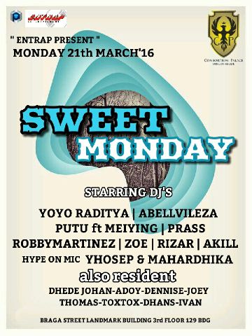 entrap_ent's tweet photo. ENTRAP present : Tonight " sweet monday @OneStopE w dj / @AbellVilleza.  See u guys ;) https://t.co/vIMQ0xIPID