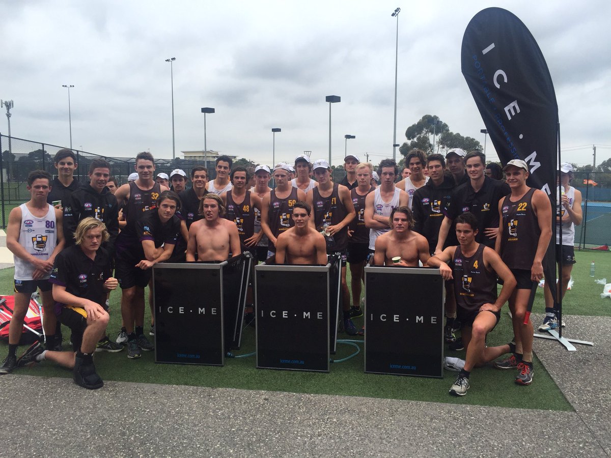 IceMe_Recovery's tweet photo. The @MurrayBushiesFC getting their recovery in at the @TACCup testing day ❄️ #iceme #icebath https://t.co/jseWXj1PU4