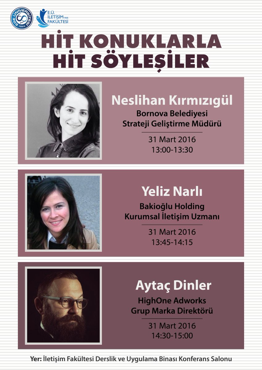 HİT Söyleşiler başlıyor!!!