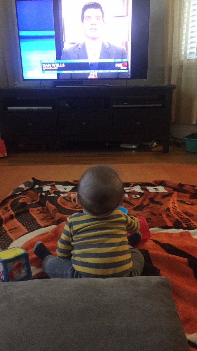 madrhae's tweet photo. Evidently little Benny likes the morning news as well. @FOX19 @FOX19DanW https://t.co/AflqLOvVr5