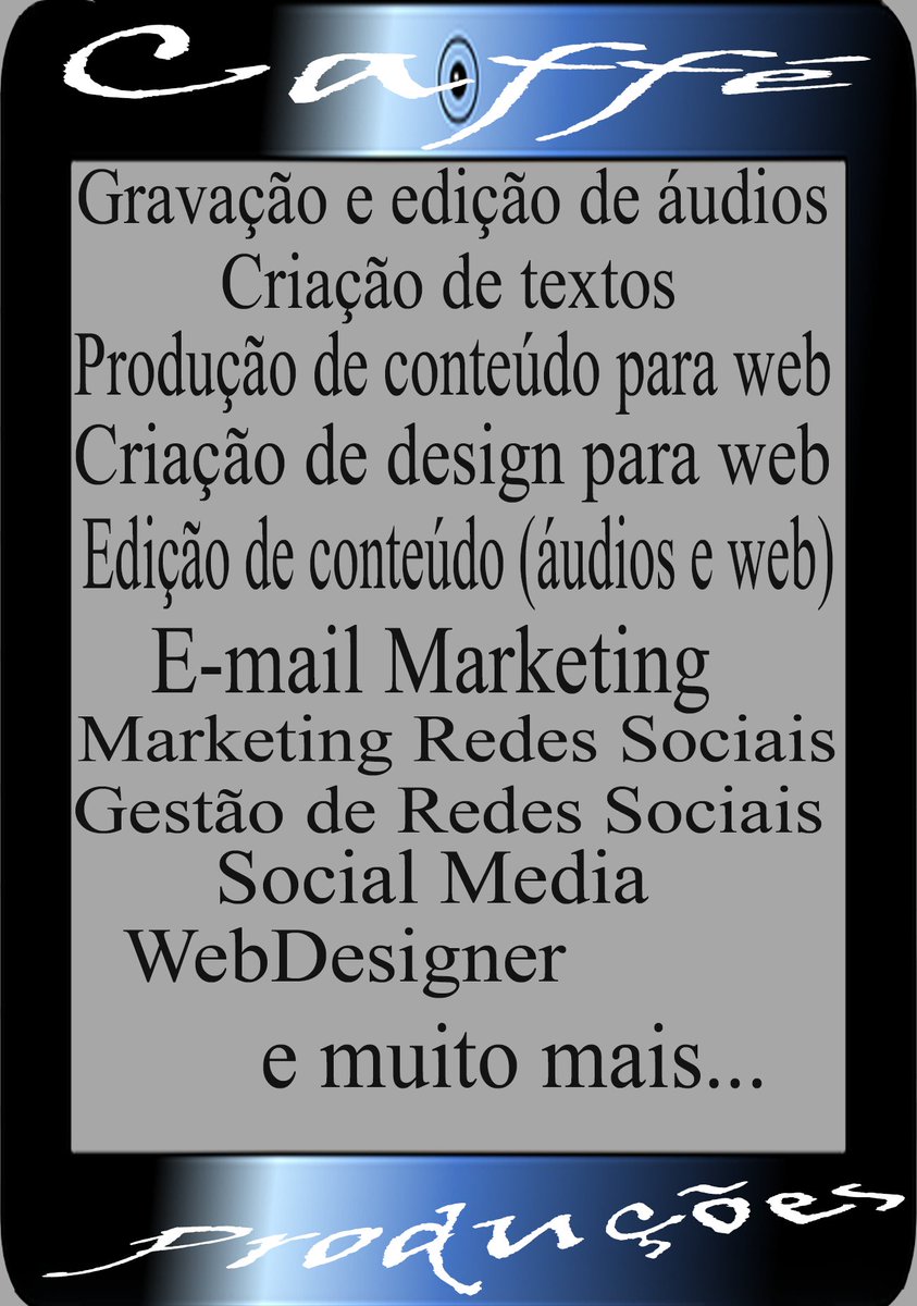 ClaudioCaffe's tweet image. #CafféProduções
facebook.com/caffeproducoes 
claudiocaffe@gmail.com
skp :claudiocaffe@hotmail.com